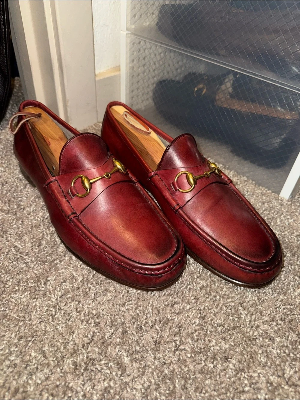 Gucci Men's 1953 HorseBit Loafers in Oxblood Red